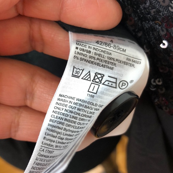 Banana Republic Black Sequin Jacket Size 4 - Picture 7 of 7